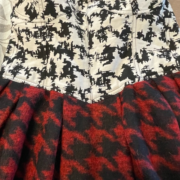 2bRych size 12 Fun, punk mixed pattern bustier top houndstooth mini dress - Picture 6 of 6